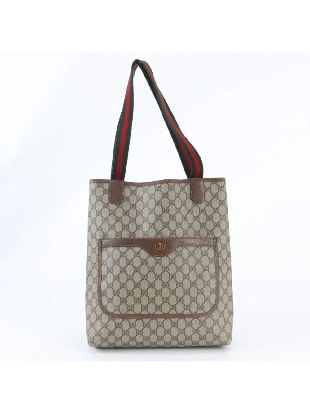 Gucci GG Split Sherry Line Leather Tote Shoulder